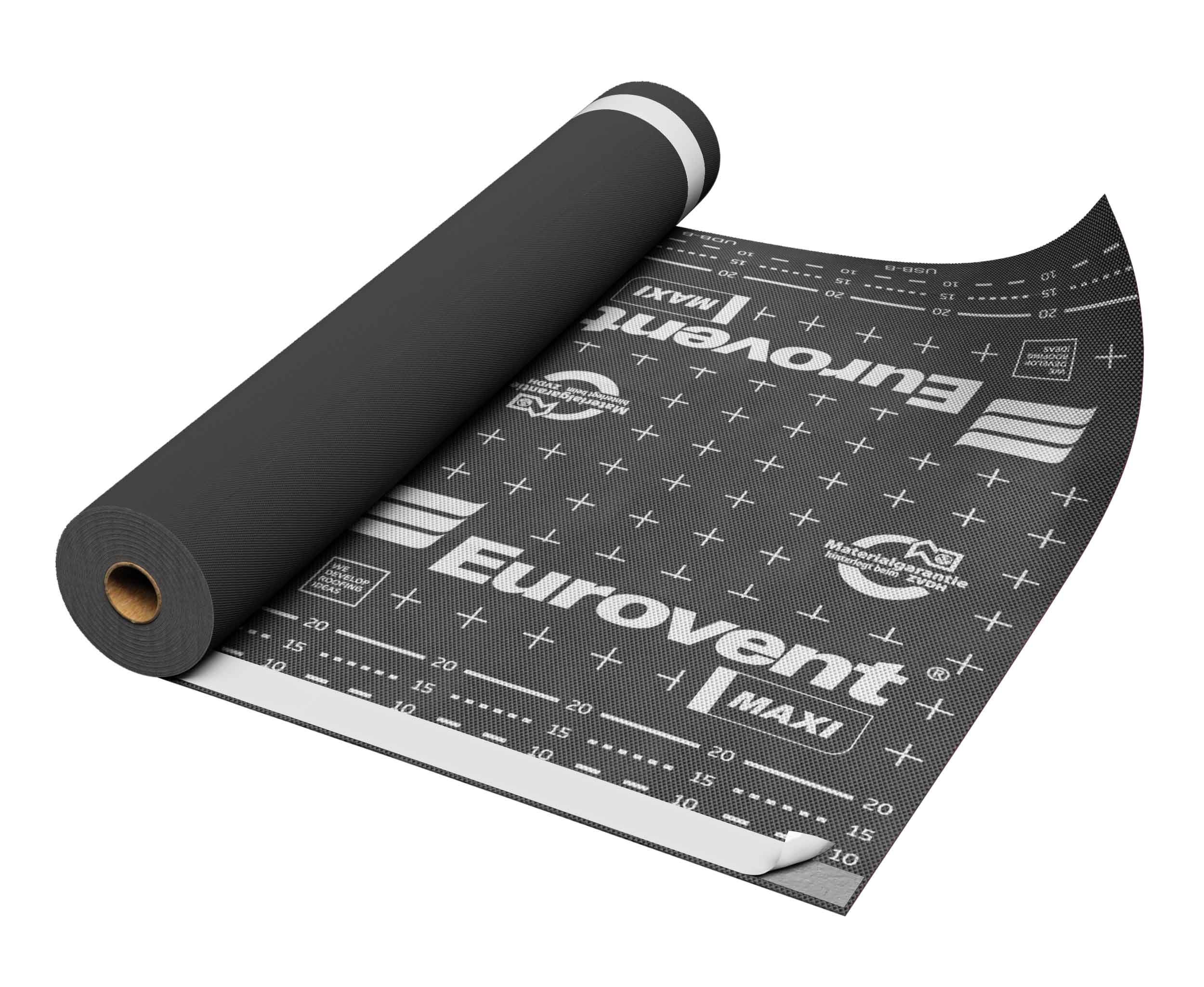 Membrana dachowa koloru czarnego marki Eurovent o gramaturze 140 z systemem taśm SK2